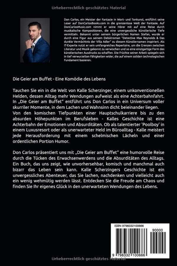 Buchcover – Die Geier am Buffet – Eine Komödie des Lebens (Back)